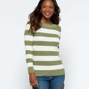 Market & Spruce Tawnee Cotton Blend Waffle Stitch Sweater